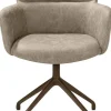 XOOON Sage, armstoel draaibaar - steelbrown - stof Oregon - beige^ Armstoelen