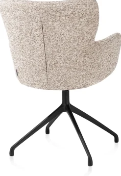 XOOON Sage, armstoel draaibaar - rough off black - stof Luton - koper^ Armstoelen