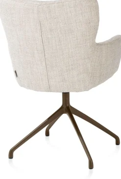 XOOON Sage, armstoel draaibaar - steelbrown - stof Luton - Creme^ Armstoelen