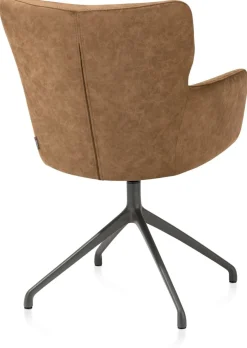 XOOON Sage, armstoel draaibaar - graphiet - stof Oregon - Desert^ Armstoelen