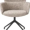 XOOON Sage, armstoel draaibaar - graphiet - stof Luton - koper^ Armstoelen