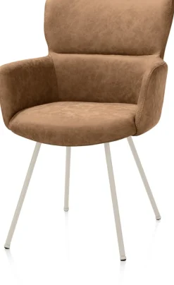 XOOON Sage, armstoel 4-pootjes creme - stof Oregon - Desert^ Armstoelen