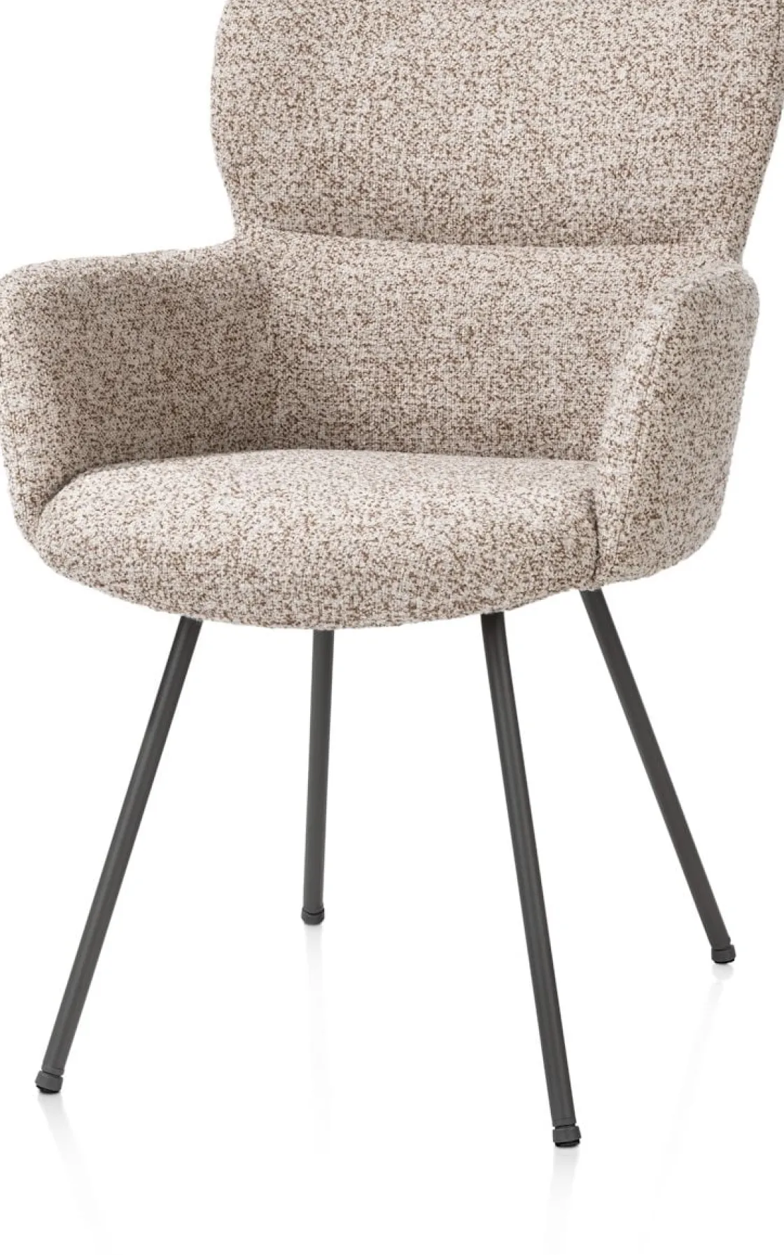 XOOON Sage, armstoel 4-pootjes graphiet - stof Luton - koper^ Armstoelen