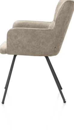 XOOON Sage, armstoel 4-pootjes graphiet - stof Oregon - beige^ Armstoelen