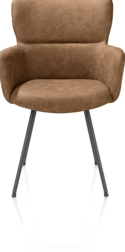 XOOON Sage, armstoel 4-pootjes graphiet - stof Oregon - Desert^ Armstoelen