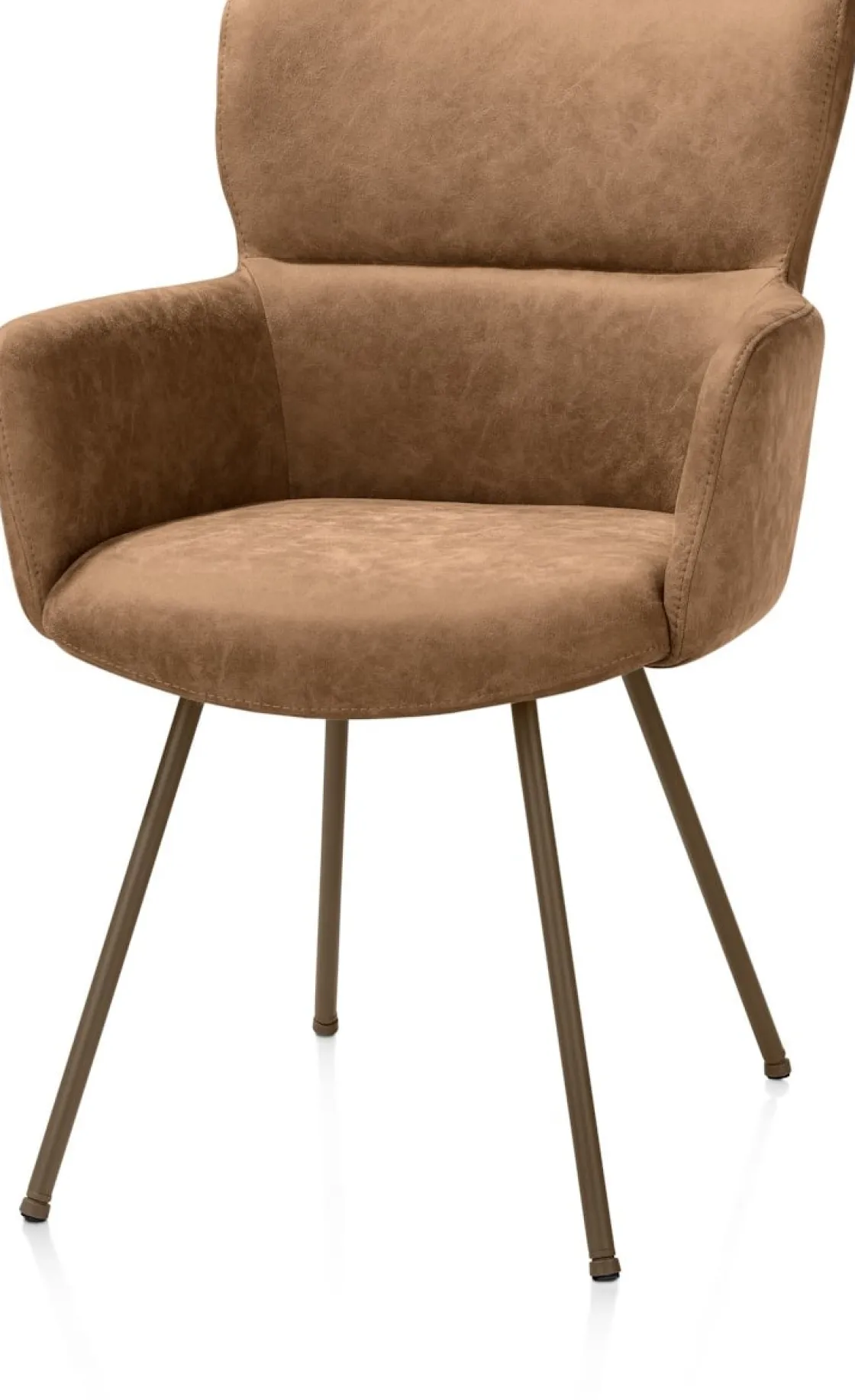 XOOON Sage, armstoel 4-pootjes steelbrown - stof Oregon - Desert^ Armstoelen