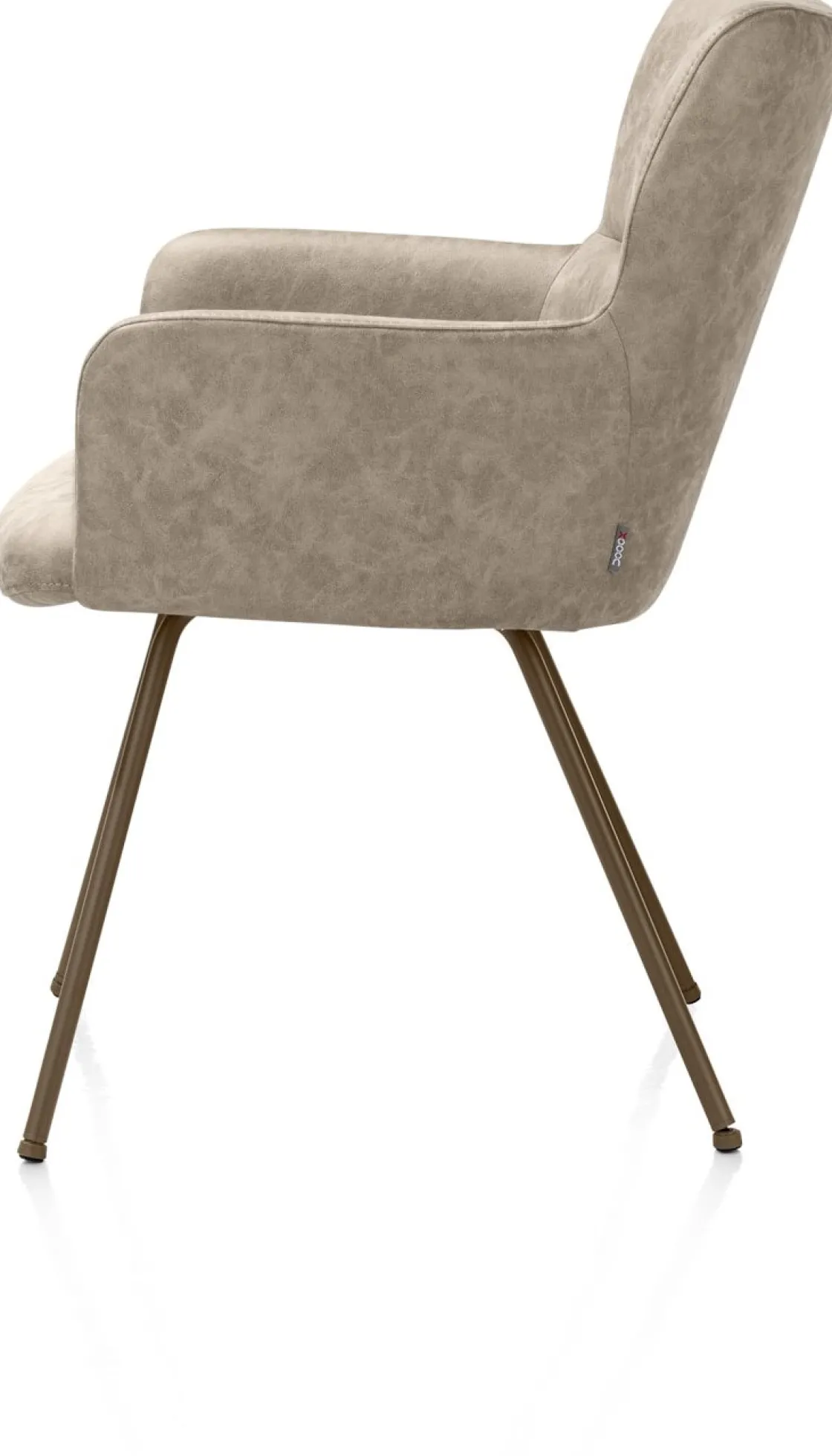 XOOON Sage, armstoel 4-pootjes steelbrown - stof Oregon - beige^ Armstoelen