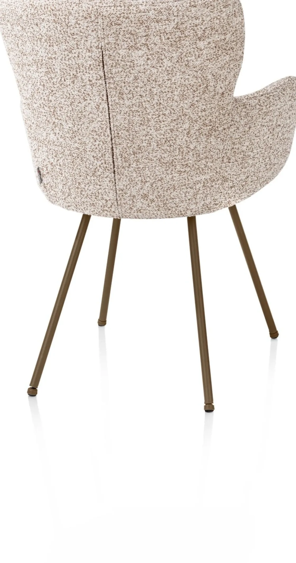 XOOON Sage, armstoel 4-pootjes steelbrown - stof Luton - koper^ Armstoelen