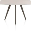 XOOON Saluti, BARTAFEL OVAAL 150 X 105 CM. - 4-POOTJES - STEELBROWN - Light sand^ Bartafels