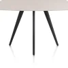 XOOON Saluti, BARTAFEL OVAAL 150 X 105 CM. - 4-POOTJES - ROUGH OFF BLACK - Light sand^ Bartafels