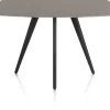 XOOON Saluti, BARTAFEL OVAAL 150 X 105 CM. - 4-POOTJES - ROUGH OFF BLACK - Lava^ Bartafels