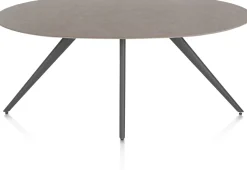 XOOON Saluti, EETKAMERTAFEL ELLIPS 180 X 105 CM. - 4-POOTJES - GRAPHIET - Lava^ Eettafels