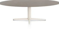 XOOON Saluti, EETKAMERTAFEL ELLIPS 240 X 110 CM. - CENTRALE POOT - CRÈME - Lava^ Eettafels