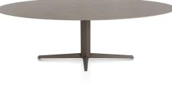 XOOON Saluti, EETKAMERTAFEL ELLIPS 240 X 110 CM. - CENTRALE POOT - STEELBROWN - Lava^ Eettafels