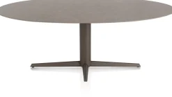 XOOON Saluti, EETKAMERTAFEL ELLIPS 210 X 105 CM. - CENTRALE POOT - STEELBROWN - Lava^ Eettafels