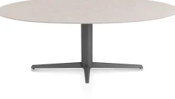 XOOON Saluti, EETKAMERTAFEL ELLIPS 210 X 105 CM. - CENTRALE POOT - GRAPHIET - Light sand^ Eettafels