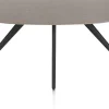 XOOON Saluti, EETKAMERTAFEL ELLIPS 180 X 105 CM. - 4-POOTJES - ROUGH OFF BLACK - Lava^ Eettafels
