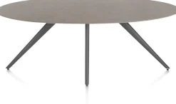 XOOON Saluti, EETKAMERTAFEL ELLIPS 210 X 105 CM. - 4-POOTJES - GRAPHIET - Lava^ Eettafels