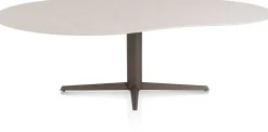 XOOON Saluti, EETKAMERTAFEL ORGANISCH 240 X 120 CM. - CENTRALE POOT - STEELBROWN - Light sand^ Eettafels