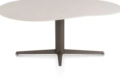 XOOON Saluti, EETKAMERTAFEL ORGANISCH 180 X 120 CM. - CENTRALE POOT - STEELBROWN - Light sand^ Eettafels
