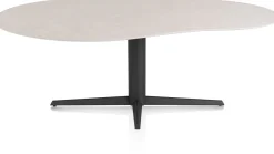 XOOON Saluti, EETKAMERTAFEL ORGANISCH 210 X 120 CM. - CENTRALE POOT - ROUGH OFF BL - Light sand^ Eettafels