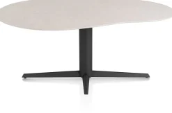 XOOON Saluti, EETKAMERTAFEL ORGANISCH 180 X 120 CM. - CENTRALE POOT - ROUGH OFF BL - Light sand^ Eettafels