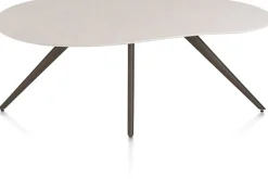 XOOON Saluti, EETKAMERTAFEL ORGANISCH 180 X 120 CM. - 4-POOTJES - STEELBROWN - Light sand^ Eettafels