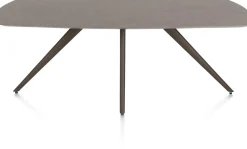 XOOON Saluti, EETKAMERTAFEL OVAAL 210 X 105 CM. - 4-POOTJES - STEELBROWN - Lava^ Eettafels