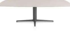XOOON Saluti, EETKAMERTAFEL OVAAL 240 X 110 CM. - CENTRALE POOT - GRAPHIET - Light sand^ Eettafels