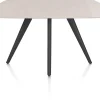 XOOON Saluti, EETKAMERTAFEL OVAAL 150 X 105 CM. - 4-POOTJES - ROUGH OFF BLACK - Light sand^ Eettafels