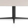 XOOON Saluti, EETKAMERTAFEL OVAAL 180 X 105 CM. - CENTRALE POOT - ROUGH OFF BLACK - Light sand^ Eettafels