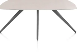 XOOON Saluti, EETKAMERTAFEL OVAAL 180 X 105 CM. - 4-POOTJES - GRAPHIET - Light sand^ Eettafels