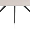 XOOON Saluti, eetkamertafel ovaal 240 x 110 cm. - 4-pootjes - rough off black - Light sand^ Eettafels