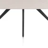 XOOON Saluti, EETKAMERTAFEL OVAAL 180 X 105 CM. - 4-POOTJES - ROUGH OFF BLACK - Light sand^ Eettafels