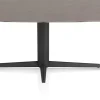 XOOON Saluti, EETKAMERTAFEL OVAAL 180 X 105 CM. - CENTRALE POOT - ROUGH OFF BLACK - Lava^ Eettafels
