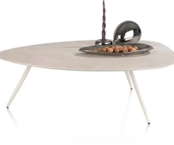 XOOON Salutina, salontafel 110 x 80 cm - 3 pootjes - crème^ Salontafels
