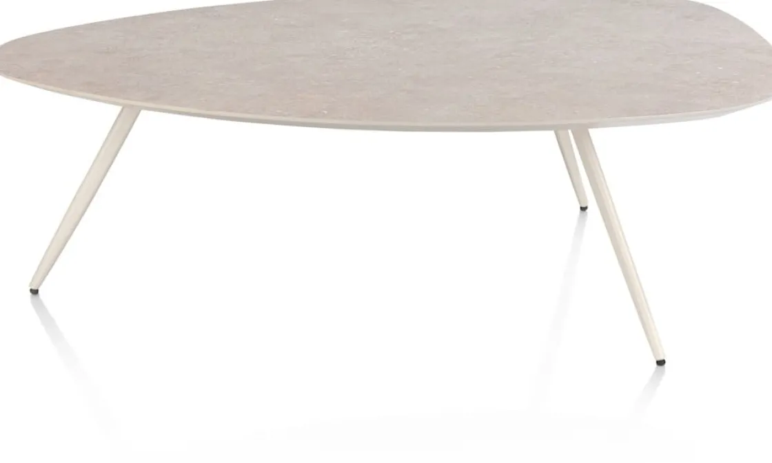 XOOON Salutina, salontafel 110 x 80 cm - 3 pootjes - crème^ Salontafels