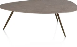 XOOON Salutina, slontafel 110 x 80 cm - 3 pootjes - steelbrown^ Salontafels