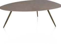 XOOON Salutina, slontafel 110 x 80 cm - 3 pootjes - steelbrown^ Salontafels