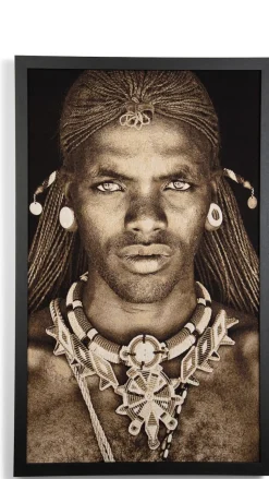 XOOON Samburu Warrior schilderij in de kleur Multi Color - COCOmaison^ Wanddecoraties|Woonaccessoires