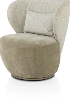 XOOON Solee fauteuil - draaibaar in de kleur Groen -^ Draaifauteuils|Stoffen Fauteuils