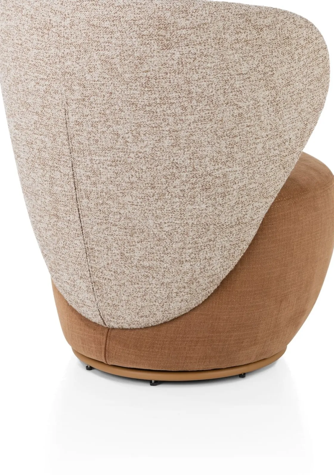 XOOON Solee fauteuil - draaibaar in de kleur Koper -^ Draaifauteuils|Stoffen Fauteuils
