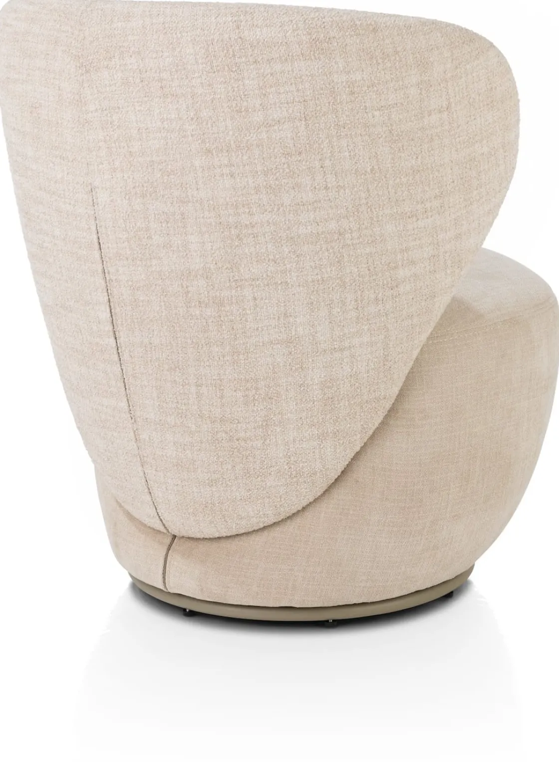 XOOON Solee fauteuil - draaibaar in de kleur Crème -^ Stoffen Fauteuils|Draaifauteuils