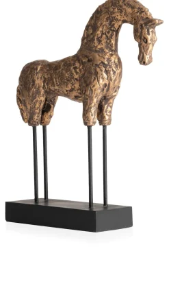 XOOON Stallion beeld (H35cm) in de kleur Goud - COCOmaison^ Woonaccessoires