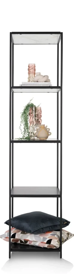 XOOON Stand up rek 45x50x193cm in de kleur Zwart - COCOmaison^ Woonaccessoires|Wanddecoraties