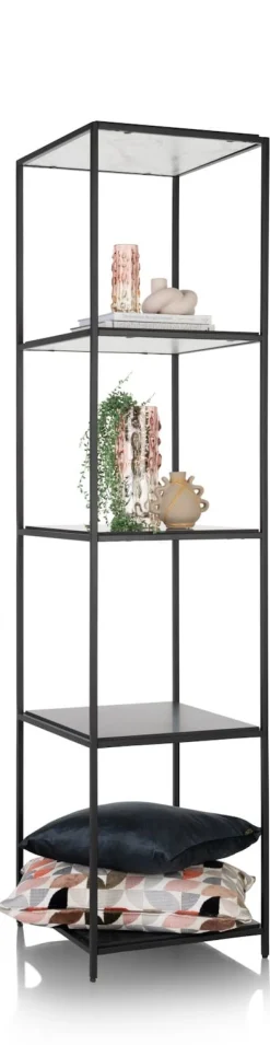 XOOON Stand up rek 45x50x193cm in de kleur Zwart - COCOmaison^ Woonaccessoires|Wanddecoraties