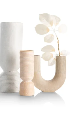 XOOON Suze vaas H16cm in de kleur Beige - COCOmaison^ Woonaccessoires