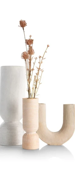 XOOON Suze vaas H16cm in de kleur Beige - COCOmaison^ Woonaccessoires