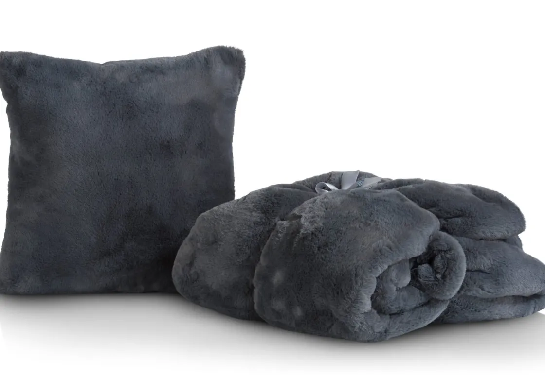 XOOON Timeless Evie kussen 45x45cm in de kleur Antraciet - COCOmaison^ Woonaccessoires