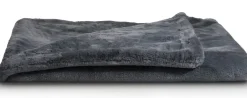 XOOON Timeless Evie plaid 130x160cm in de kleur Antraciet^ Woonaccessoires